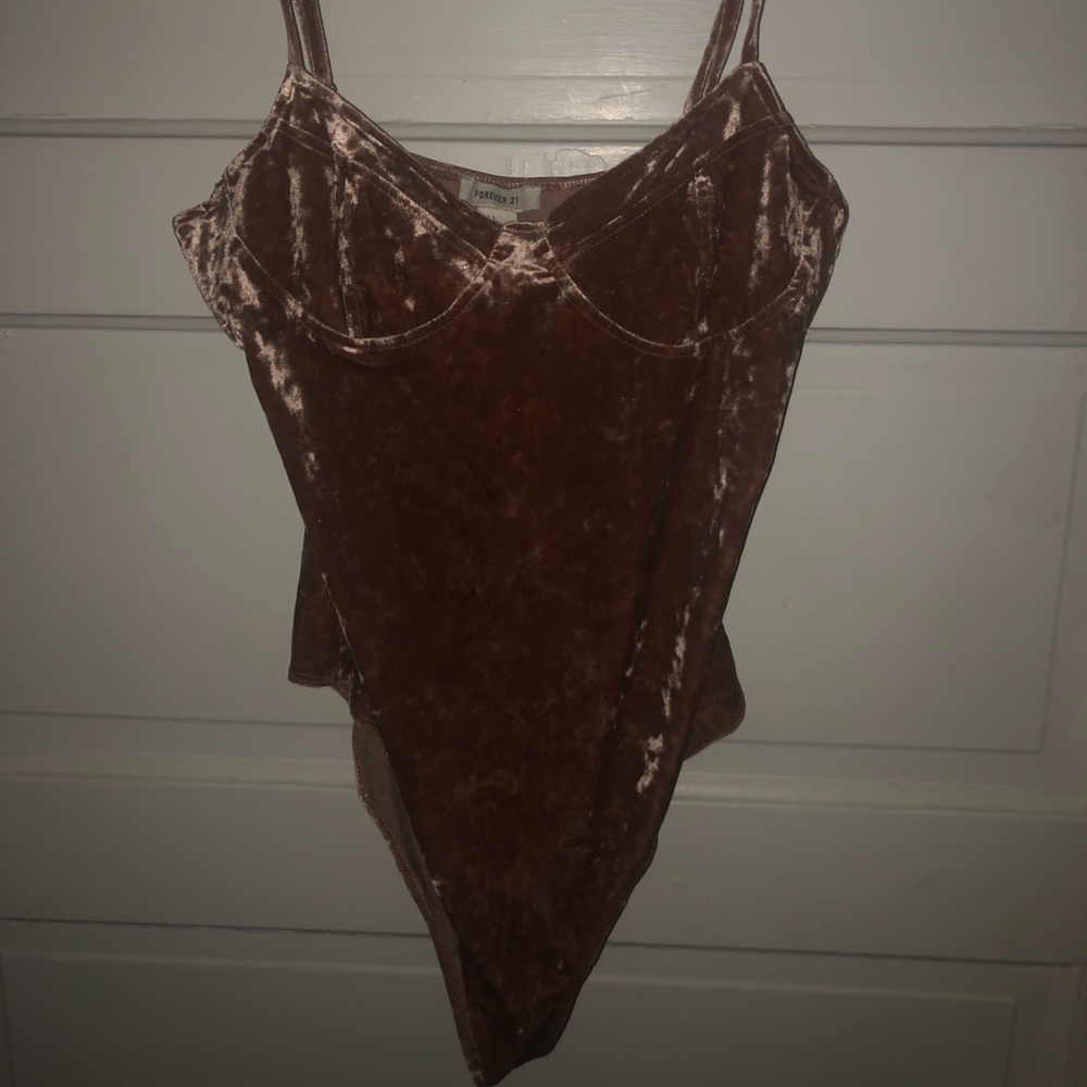 Pink Velvet Bodysuit from Forever21